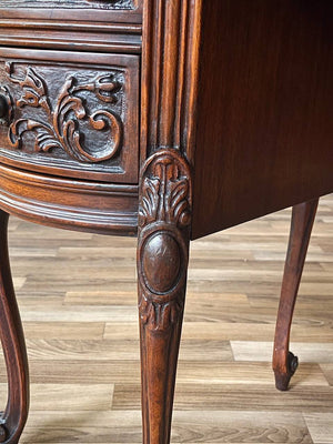 French Kidney Shape Carved Writing Desk, c.1950’s