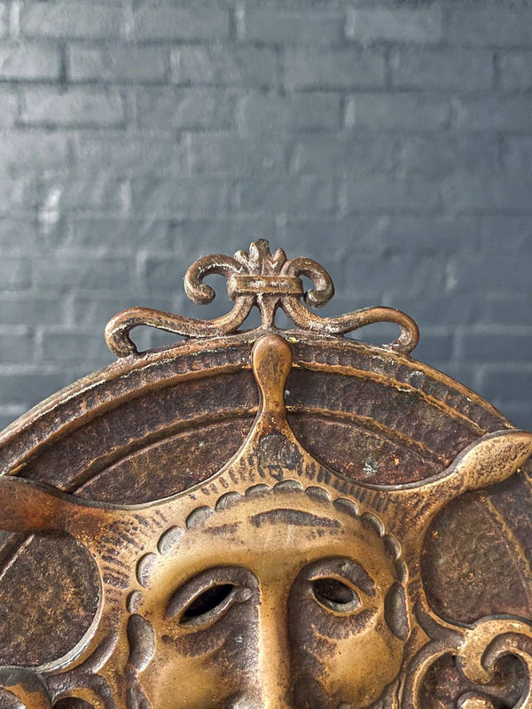 Pair of Antique Art Deco Bronze Theatrical Mask Bookends by Bruno Bach, c.1920’s