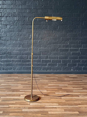 Mid-Century Modern Adjustable Brass Reading Floor Lamp, c.1960’s