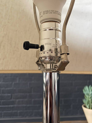Vintage Post Modern Floor Lamp w/ Glass Side Table, c.1970’s