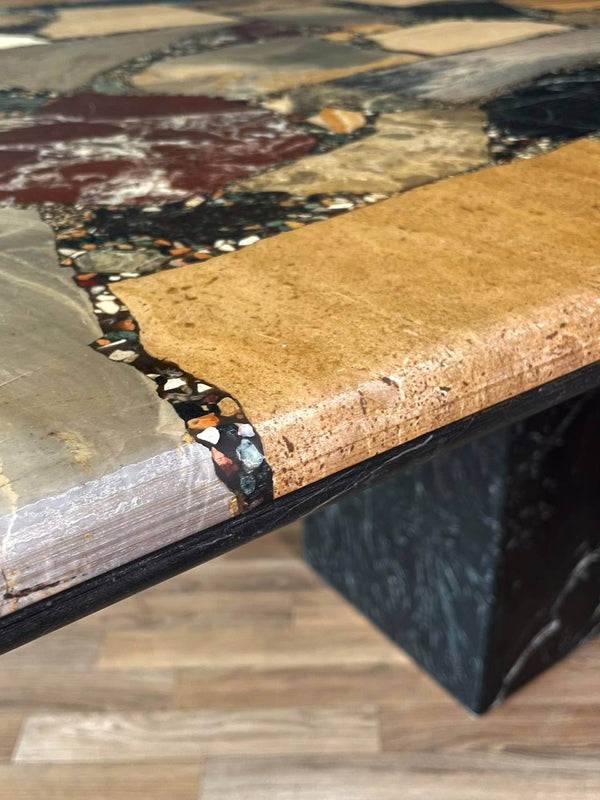 Vintage Italian Post Modern Multi-Marble Stone Dining Table by C.I.M, c.1980’s