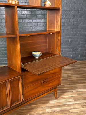 Mid-Century Modern Walnut Room Divider or Bookshelf by J.B. Van Sciver, c.1960’s