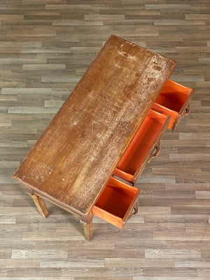 Early Californian Monterey Spanish Ranch Style Maple Desk, c.1930’s