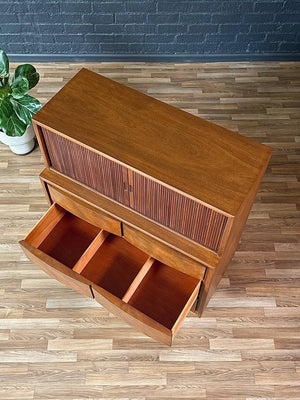 Mid-Century Modern Tambour-Door Highboy Dresser, c.1960’s