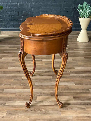Small French Louis XV Style Inlaid Vanity Table , c.1960’s