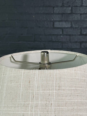 Hollywood Regency Sculptural Curved, Clear Lucite Table Lamp, c.1970's