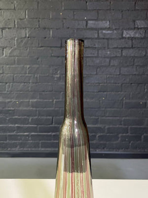Italian Modern Murano Striped Art Glass Vase, c.1960's
