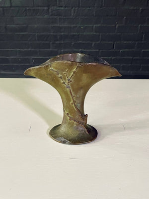 Art Nouveau Revival Patinated Bronze Metal Vase, by McClelland Barclay