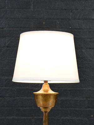 Pair of Neoclassical Revival Patinated Brass Urn Style Table Lamps c.1960's