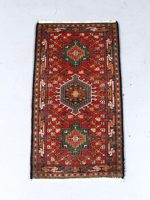 Vintage Persian Karajeh Hand-Knotted Wool Runner Rug, c.1960’s