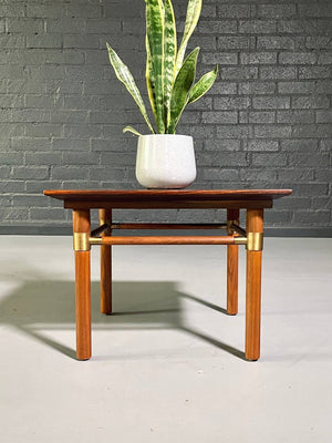 Mid-Century Modern Rosewood, Walnut & Brass Side Table by Bert England, c.1960's