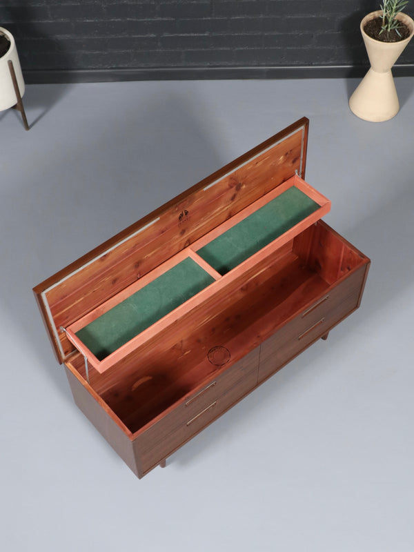 Mid-Century Modern Walnut & Cedar Trunk Cabinet by Lane, c.1960’s