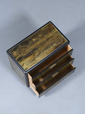 Bernhard Rohne Acid Etched Brass Dresser for Mastercraft, c.1970’s