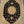 Persian-Style Black & Ivory Floral Medallion Rug with Inscription