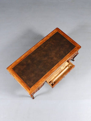 John Widdicomb Louis XV Fruitwood & Leather Top Writing Desk with Pull-Out Side Slides, c.1950's