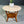 American Mid-Century Modern Wood & Marble Round Side Table, c.1960's