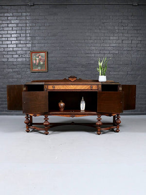 American Renaissance Revival Inlaid Wood Buffet by Union Furniture Co., c.1920's