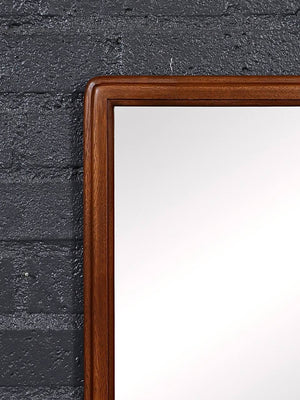 Mid Century Modern Sculpted Walnut Wall Mirror, c.1960's