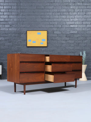 Mid-Century Modern Walnut & Rosewood Dresser by Stanley, c.1960’s
