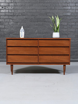 Mid-Century Modern Rosewood & Walnut Dresser by Bassett, c.1960’s