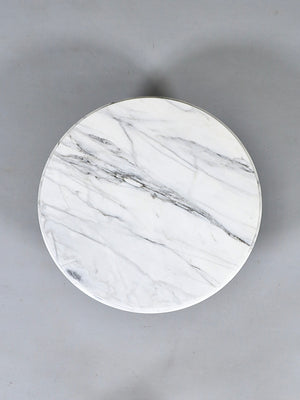 Italian Carrara Marble & Walnut Coffee Table, c.1960’s
