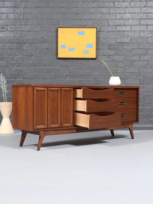 Mid-Century Modern Sculpted Walnut Dresser, c.1960’s
