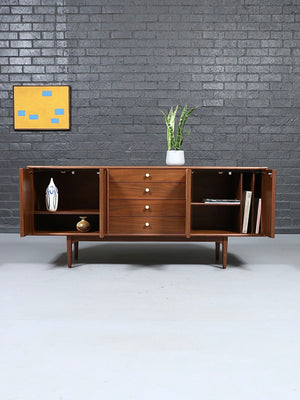 Kipp Stewart Walnut Declaration Credenza for Drexel, c.1950's