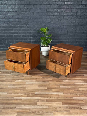 Pair of Mid-Century Modern Walnut Night Stands by United Furniture, c.1960’s