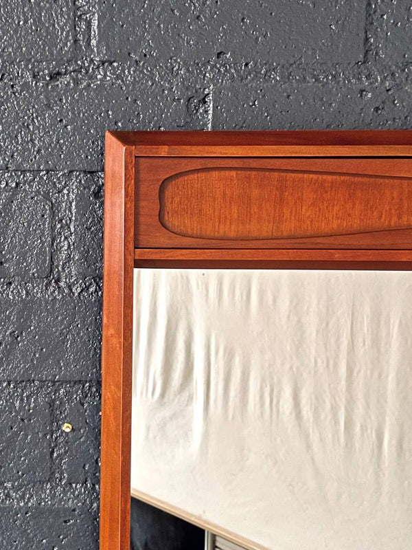 Mid-Century Modern Walnut Wall-Hanging Mirror, c.1960’s