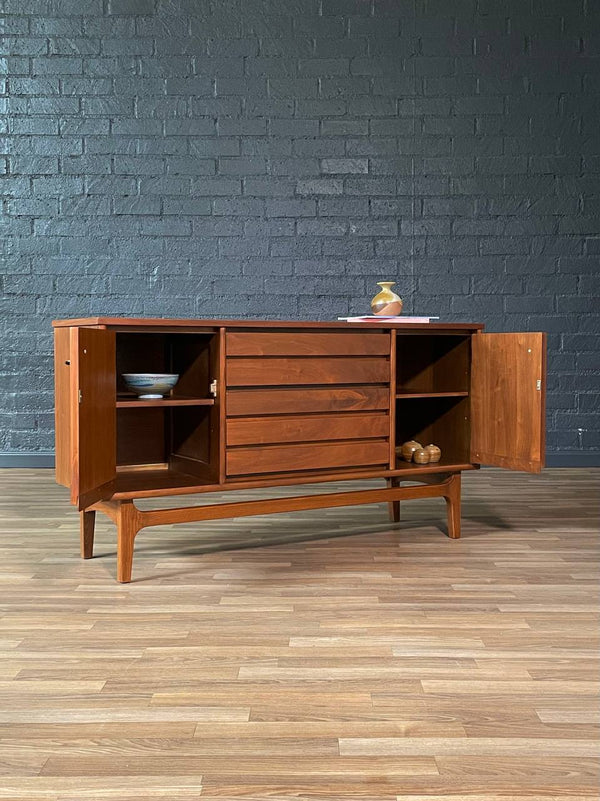 Mid-Century Modern Walnut Credenza by Stanley, c.1960’s