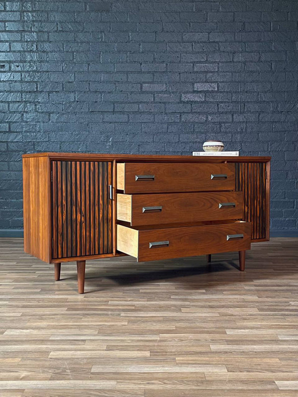 Mid-Century Modern Walnut & Rosewood Credenza by Bassett Furniture, c.1960’s
