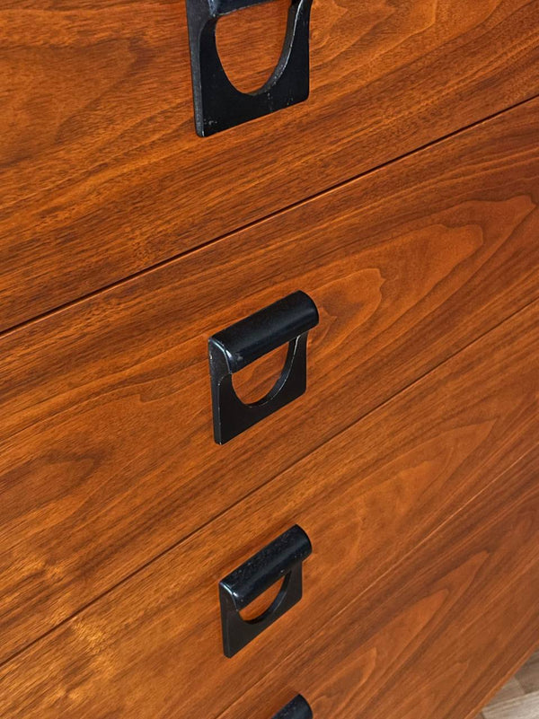 Mid-Century Modern Walnut Highboy Dresser by Dixie, c.1960’s
