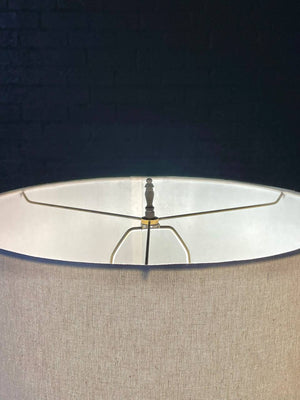 Vintage Purple Bubble Glass & Brass Table Lamp, c.1960’s