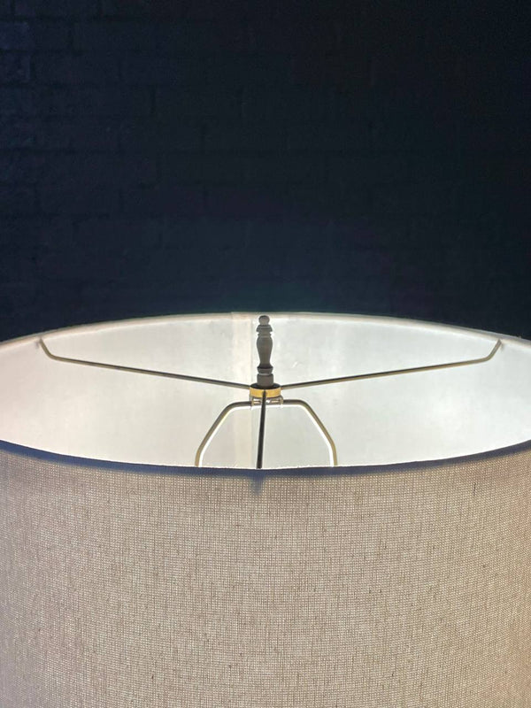 Vintage Purple Bubble Glass & Brass Table Lamp, c.1960’s