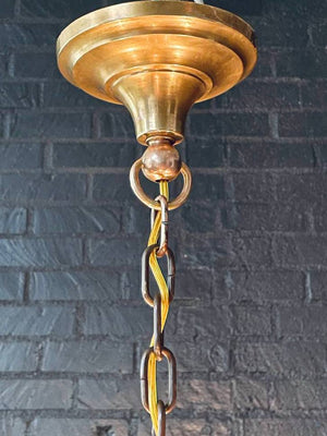 Mid-Century Modern Brass Ram Horn Chandelier by Chapman, c.1960’s