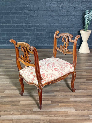 French Louis XV Rococo Style Boudoir Dressing Bench, c.1920’s