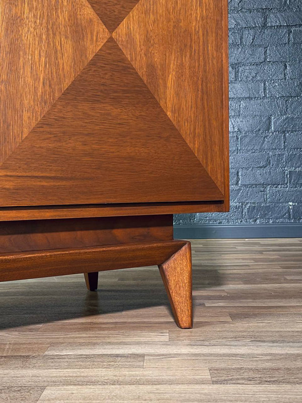 Mid-Century Modern Sculpted Walnut Dresser by American of Martinsville, c.1950’s
