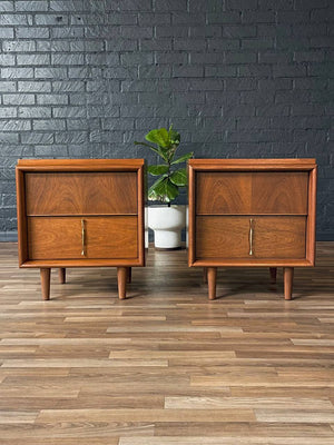 Pair of Mid-Century Modern Walnut Night Stands by United Furniture, c.1960’s