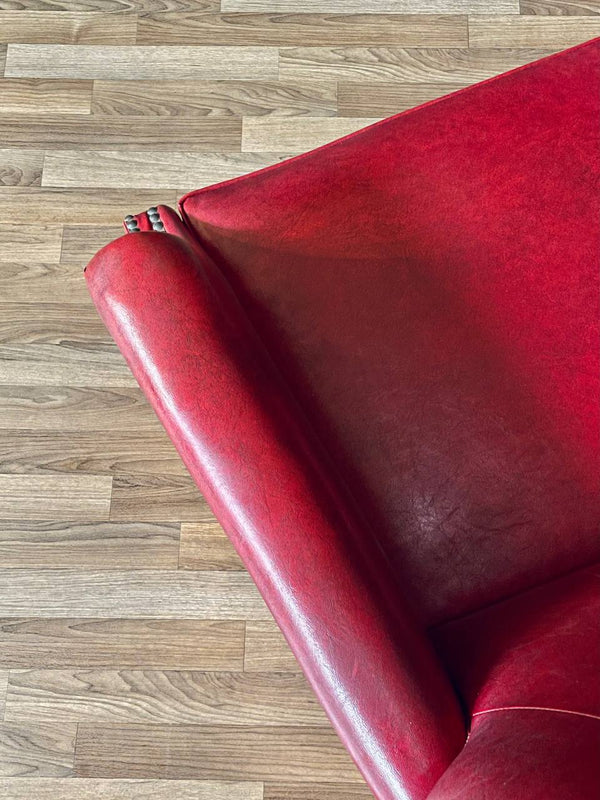 Mid-Century Modern Tufted Lounge Chair w/ Brass Tacks, c.1950’s