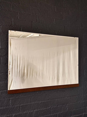 Mid-Century Modern Wall Hanging Walnut Accent Mirror, c.1960’s