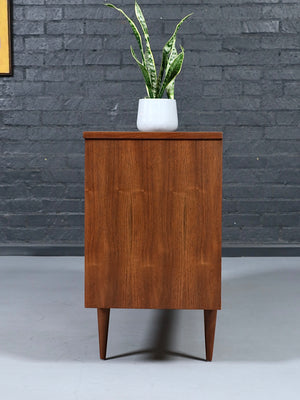 Mid-Century Modern 6-Drawer Walnut Dresser w/ Brass Pulls, c.1960’s