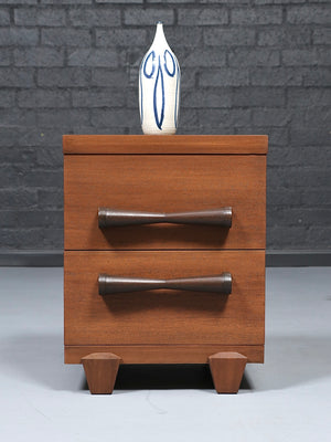 Single Mid Century Modern Night Stands w/ Bowtie Handles, c.1960’s