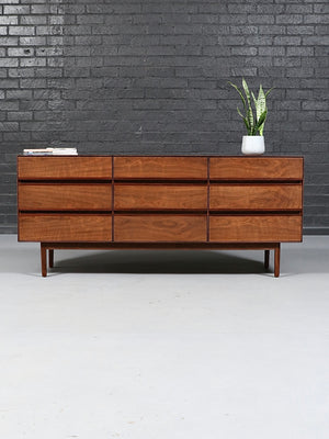 Mid-Century Modern Walnut & Rosewood Dresser by Stanley, c.1960’s