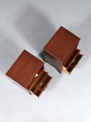 Pair of American Federal Style Mahogany Night Stands by Heritage Henredon, c.1960’s