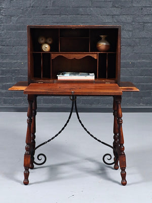 Antique Spanish Colonial Revival Bargueño-Style Drop-Front Writing Desk, c.1920’s