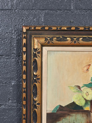 Vintage Signed Clapkin Floral Still Life Oil Painting, c.1960's