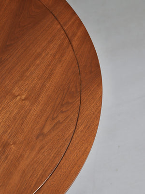 Mid-Century Modern Sculpted Tripod Walnut Dining Table, c.1960’s