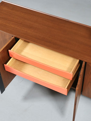 Mid Century Modern “Esprit” Walnut & Lacquered Credenza by Merton Gershun, c.1960’s