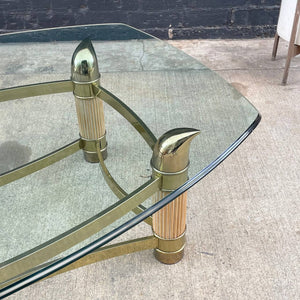 Italian Mid-Century Modern Brass Horn Style Coffee Table, c.1970’s