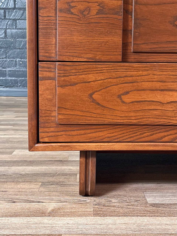 Mid-Century Modern 4-Drawer Geometric Highboy Dresser, c.1960’s
